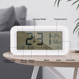 Multifunctioneel Digitale Wekker - LCD Display Met Lichtsensor - Snooze Functie - 3 Onafhankelijke Alarmen - Temperatuur- en Vochtigheidsweergave - Compact Design - Batterij Gevoed - 14x4,5x7cm