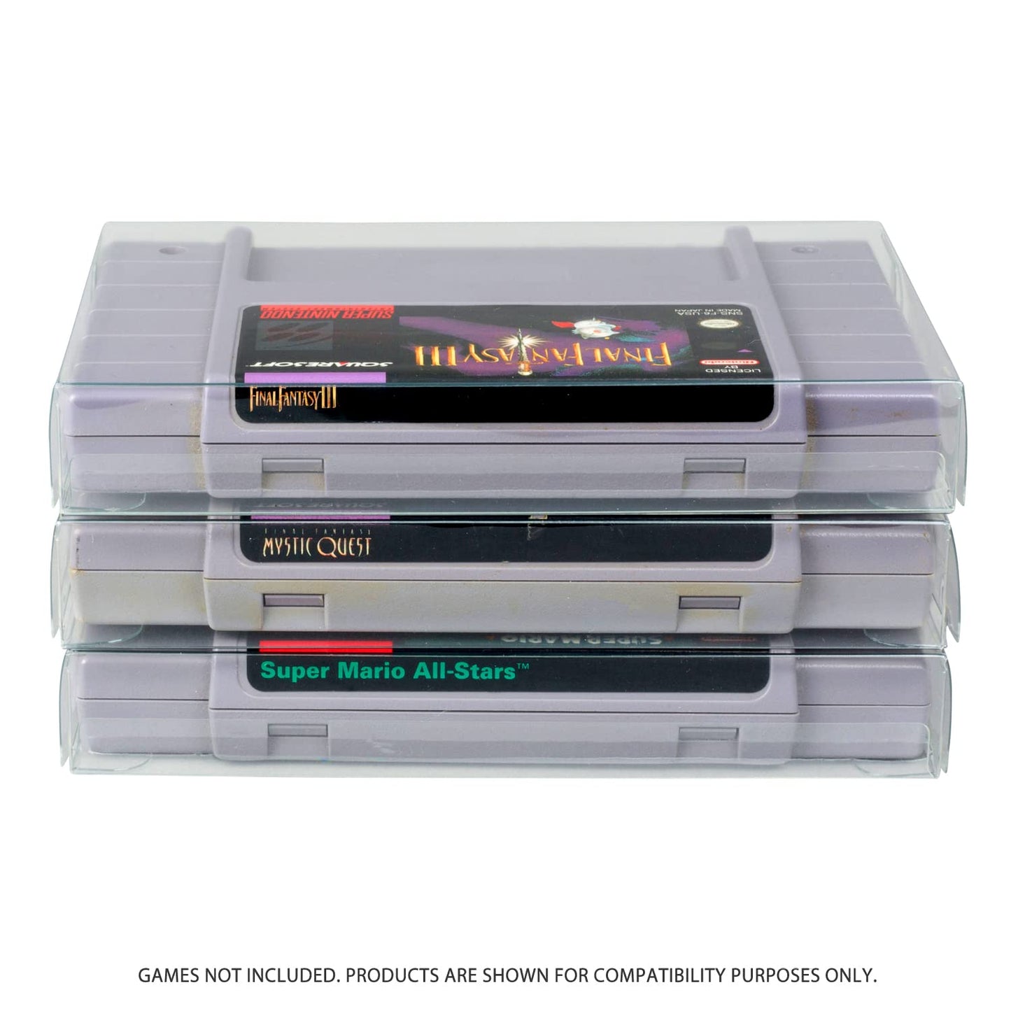 10 Stuks - Beschermhoes - Geschikt voor PS2 / GameCube / Wii / Xbox / SNES / N64 Spellen - Transparante Display Box - Stof-en-Vochtbestendig - Duurzaam-PVC - 10-Stuks
