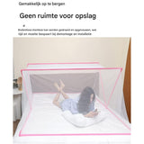 Opvouwbare Draagbare Klamboe voor Volwassenen – 190x100x80cm – Zelfstaand Muskietennet Zonder Bodem – Ademend Polyester Mesh – Anti-Mug & Insectennet voor Binnen, Camping & Reizen – Blauw | Compact & Chemisch Vrij