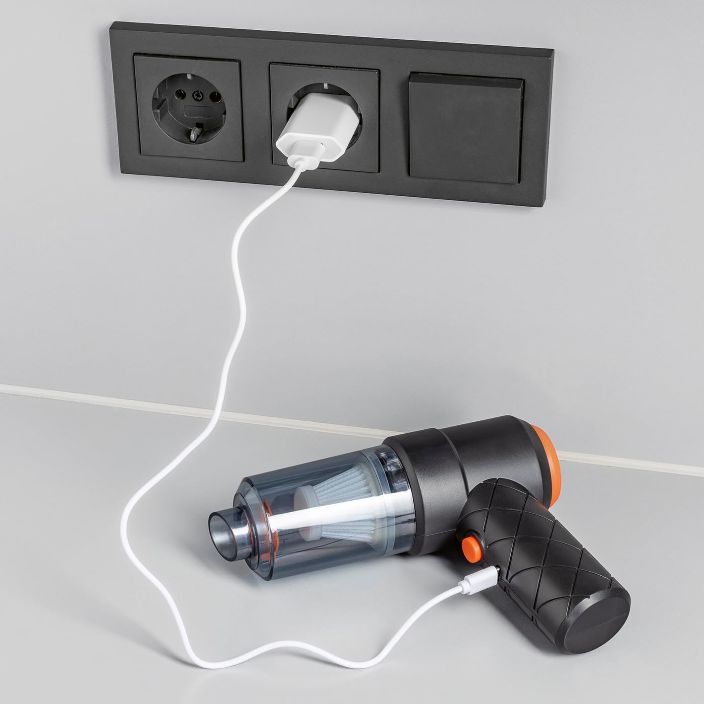 Mini stofzuiger draadloos – handstofzuiger auto met blaasfunctie – USB C oplaadbare autostofzuiger – 4kPa krachtige vacuum cleaner – compacte stofzuiger met accessoires voor auto toetsenbord en bureau