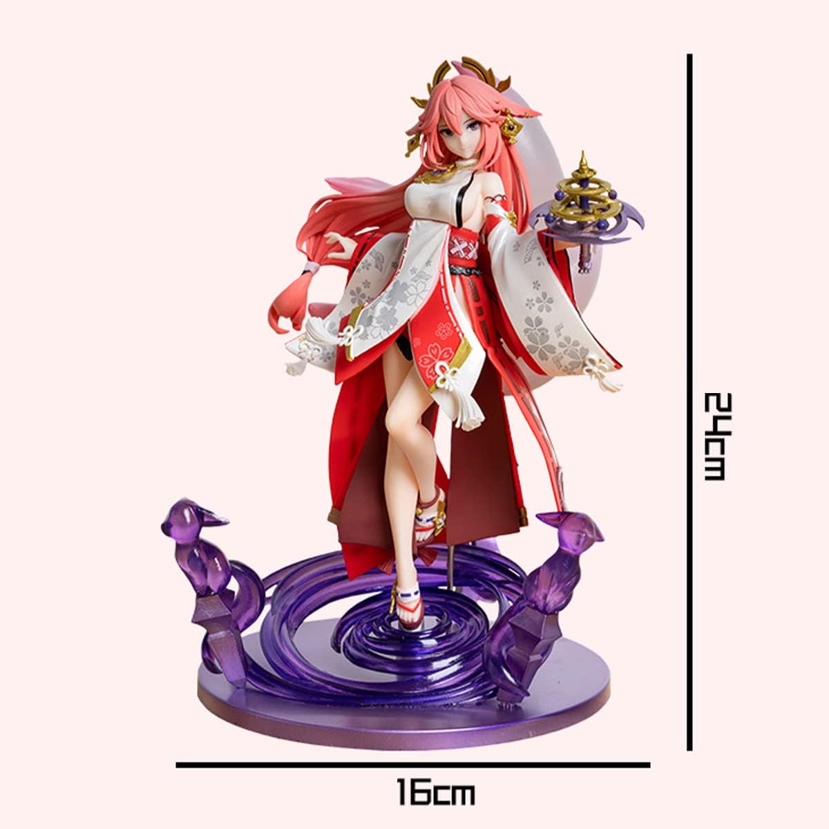Genshin Impact – Yae Miko 1/7 Schaalfiguur 24 cm | Premium PVC Anime Game Beeldje van de Guuji van de Grand Narukami Shrine | Gedetailleerd Verzamelfiguur & Cadeau voor Fans