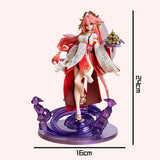 Genshin Impact – Yae Miko 1/7 Schaalfiguur 24 cm | Premium PVC Anime Game Beeldje van de Guuji van de Grand Narukami Shrine | Gedetailleerd Verzamelfiguur &amp; Cadeau voor Fans