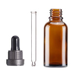 Yizhao Amber Glazen Druppelflesjes 3 stuks - 30ml met Glazen Pipetdruppelaar - Ideaal voor Etherische Oliën, Aromatherapie, Cosmetica - 3 Stuks - Lekvrij, UV-Beschermend en Reisvriendelijk