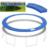 Trampoline Randkussen 14FT - Ø427cm – Vervangende Veerafdekking Voor Ronde Trampolines Ø427 cm – Waterdicht Veiligheidskussen Met Dikke EPE Foam – UV-Bestendig – Veerbescherming Met Bevestigingsbanden – Blauw Springkussen Rand