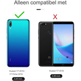 Hoesje voor Huawei Y7 2019 / Y7 Prime 2019 - Klassieke PU leren magnetische portemonnee hoes - Flip folio beschermende telefoonhoes - Compatibel met Huawei Y7 2019 / Y7 Prime 2019 - Lichtbruin - Premium bescherming - Luxe design