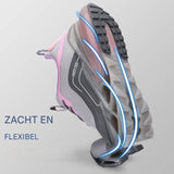 Dames Hardloopschoenen - Sneakers met Ademend Bovenwerk - Antislip Rubberen Zool - Lichtgewicht en Comfortabel - Vetersluiting - Geschikt voor Sport, Wandelen, Reizen en Outdoor Activiteiten