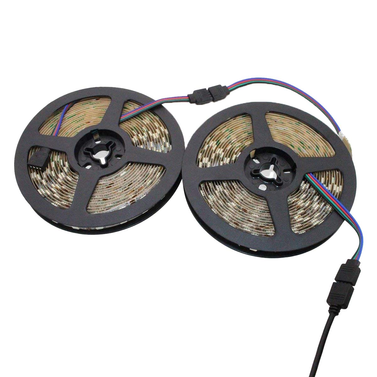 2 Stuks - LED Strip Connector - 4-Pins RGB Splitter Kabel Voor LED Strip - 1 naar 4 Poorten - Voor LED Kleurveranderende Strips - 30cm Lengte - Inclusief 12 x 4-Pin Connectoren - Ideaal voor 5050/3528 LED Strips