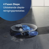 ECOVACS DEEBOT X1 OMNI – Robotstofzuiger met Dweilfunctie – 5000Pa Zuigkracht – Zelfreinigend Station – 260 min Accuduur – 3D Obstacle Avoidance – YIKO Spraakbesturing – 4L Waterreservoir – Luxe Ontwerp door JACOB JENSEN