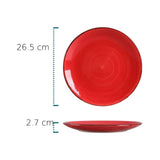 Vancasso BONITA - 6-Delige Serviesset met Stoneware Dinerborden - Ø 26.5 cm of Ø 21 cm - Perfect voor Ontbijt en Diner - Uniek en Kleurrijk Design - Ideaal voor desserts, pasta, salades en hoofdgerechtenis