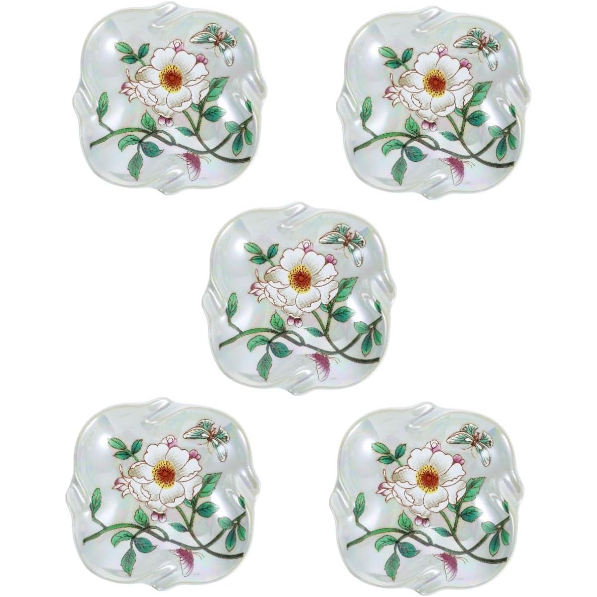 Keramische Bedrukte Zeepschaal in Landelijke Stijl voor Badkamerdecor - Hoekzeepbakje voor Badkamer - Decoratief Keramisch Zeepbakje - Keramische Juwelenschotel - Zeephouder van Keramiek - Keramische Zeepschaal - Delicate Spons Houder     User