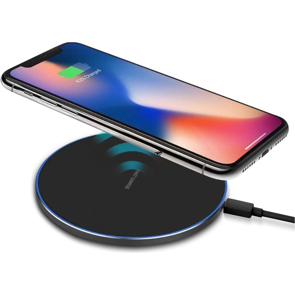 Ulefone - Draadloze Mobiel Oplaadpad (15W) - Qi Draadloze Oplader  - Wireless Fast Charger - Compatibel met Ulefone Armor 17 Pro, Power Armor 14 Pro/14/13, Armor 12/11T/11/10/7/7E - QC/PD Protocol voor Andere Telefoons