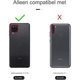 Hoesje voor Galaxy A12 - Klassieke PU Lederen Magnetische Portemonnee Hoes - Flip Folio Beschermhoes voor Mobiele Telefoon - Compatibel met Samsung Galaxy A12 - Blauw - Magneetsluiting - Beschermende Cover - Stijlvolle Telefoonhoes