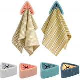 4 stuks - Handdoekhaken houder set - Zelfklevende handdoek grijper - Handdoek stopper voor keuken en badkamer - Vaatdoek haak - Wandgemonteerde handdoekhouder - Keuken- en badkamerhanddoekhouder - Praktische en stijlvolle handdoekhaken