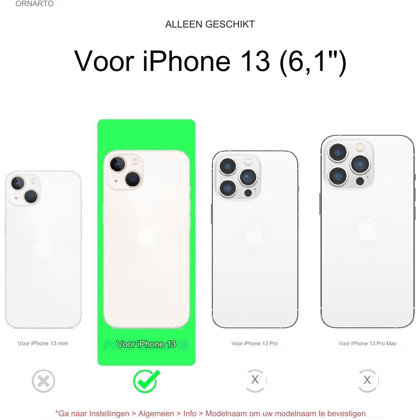 Compatibel met iPhone 13 Hoesje 6.1