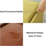 Opbergpoef Kruk – 2 in 1 Voetenbank en Salontafel met Opbergruimte – Massief Houten Frame – Katoen-Linnen Bekleding – Vierkant 40 x 38 x 40 cm – Scandinavisch Design – Nachtkastje Make-upkruk Schoenwisselkruk Bijzetkruk – Meerdere Kleuren