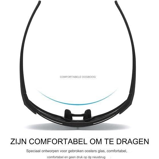Ultralichte Sportzonnebrillen voor Dames - Fietsbrillen met UV-bescherming, Sportlenzen, en Verstelbare Neuspads - Bescherm je ogen tijdens het fietsen met deze stijlvolle sportzonnebrillen speciaal ontworpen voor vrouwen