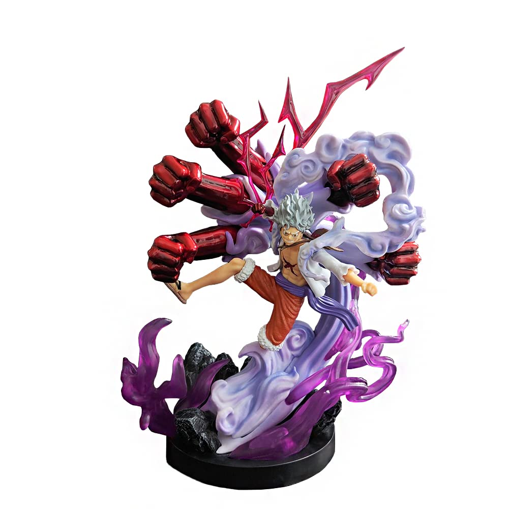 One Piece –  Gear 5 Monkey D. Luffy Actiefiguur 18cm | Premium PVC Anime Beeldje | Luffy Series Collectible | Verzamelfiguur, Decoratie & Cosplay Model voor Fans van One Piece – Geschenk voor Kinderen & Volwassenen (A)