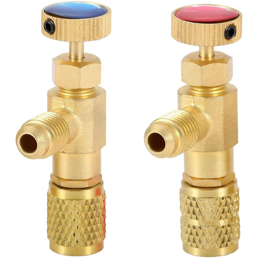 2 Delig - Koelmiddel Ventiel Adapter Brons - Slijtvaste Koppeladapter Voor Koelsystemen - Duurzame Bronzen Ventiel Adapter Voor HVAC - Universele Koelmiddel Adapter - Voor Airco's / Koelingsystemen - Corrosiebestendige Koelsysteem Connector