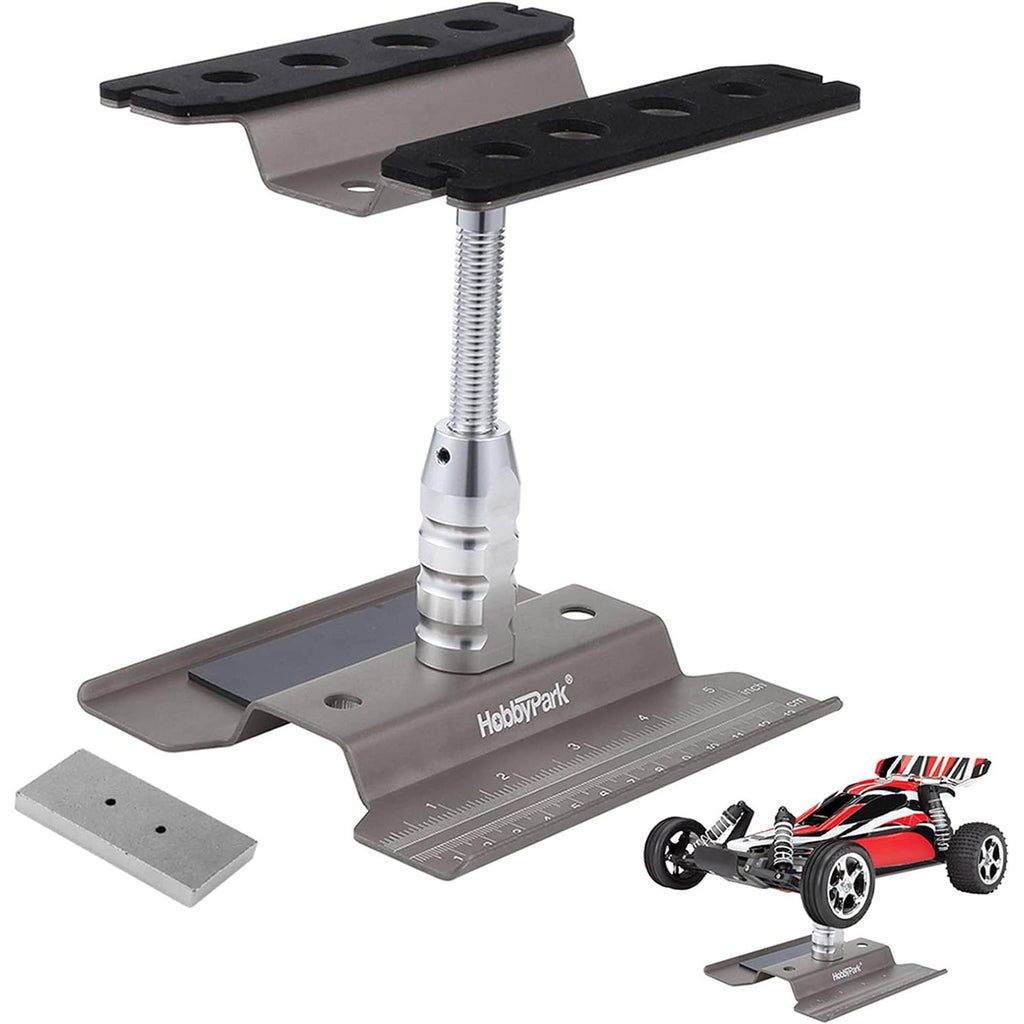 Aluminium RC Auto Werkstandaard met Gewicht Reparatie Werkstation - 360 Graden Rotatie Lift voor 1/8 1/10 1/12 Schaal Crawler Truck Buggy - Compatibel met Traxxas TRX4, Axial SCX10, Arrma, Redcat Gen7, Gen8