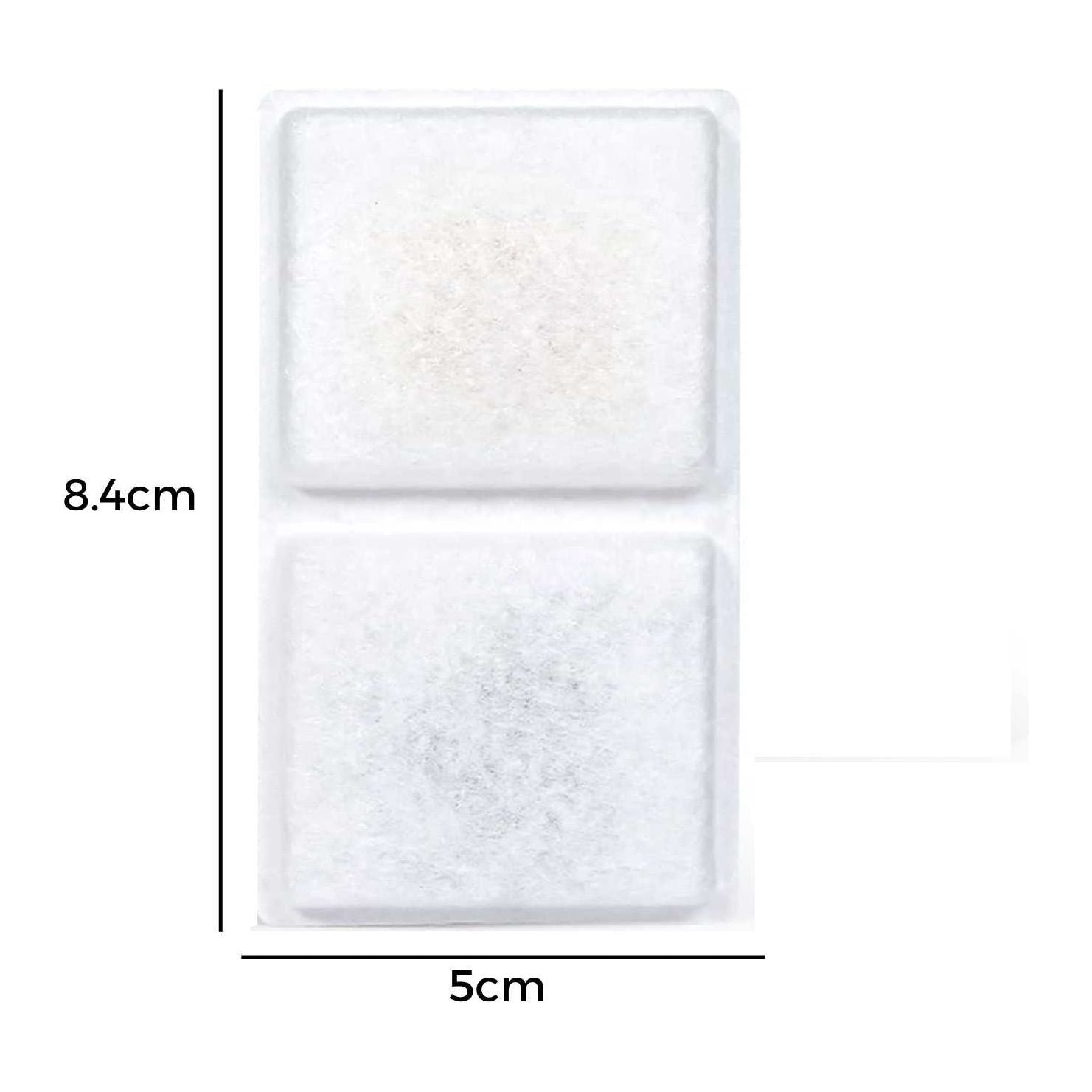 Vervangende Filters en Slangen voor Lu&Ba Kattenfontein - Premium Actieve Koolstoffilters - Set van 8 Filters, 2 Sponzen, 2 Slangen