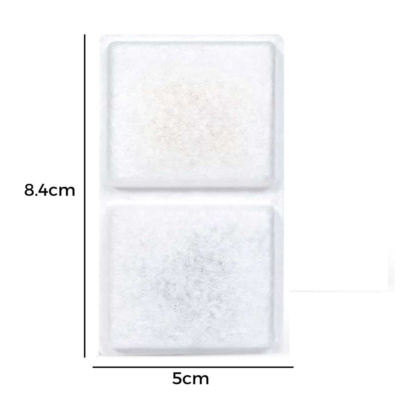 Vervangende Filters en Slangen voor Lu&Ba Kattenfontein - Premium Actieve Koolstoffilters - Set van 8 Filters, 2 Sponzen, 2 Slangen