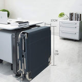 Opvouwbare Ligstoel – Draagbaar Campingbed voor Volwassenen en Kinderen – Sterke Stalen Constructie met Dubbel Laags 1200D Oxford Stof – Comfortabel Strandbed, Reisbed of Logeerbed – Inklapbaar Vouwbed met Hoofdkussen – Grijs Gestreept Ontwerp