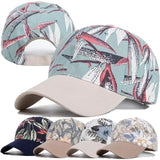 Dames Baseballpet – Bloemen En Bladeren Print – Modieuze Verstelbare Cap – Perfect Voor Buitenactiviteiten En Streetwear – Comfortabele Pasvorm Voor Alle Leeftijden