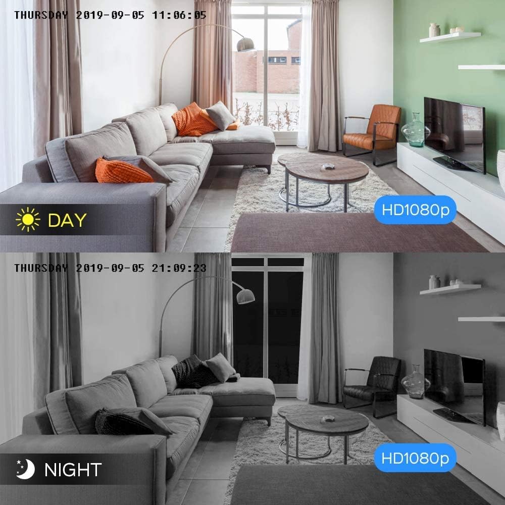 Panamalar 1080P HD Draadloze Beveiligingscamera - 1080P HD WiFi Pet Camera - 2.4G Indoor Camera - Nachtzicht - 2-Weg Audio - Bewegingsdetectie - Geschikt voor Baby/Elder/Nanny Monitor - Compatibel met Alexa - Ondersteuning voor MicroSD en Cloud Opslag