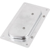 Heavy Duty Inbouw Handgreep – Rechthoekig – Metaal – 132 x 80 mm – Verzinkte Toolbox Greep – Zilver – Voor Aluminium Koffer, Gereedschapskist, Deur of Lade – 4 Gats Bevestiging – Zonder Schroeven