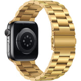 2 stuks - Hoogwaardige roestvrijstalen vervangingsband - Compatibel met Apple Watch Series 8/7 (41mm), SE/6/5/4 (40mm) en 3/2/1 (38mm) - Stijlvolle gouden afwerking - Ultiem comfort en duurzaamheid - Eenvoudig te installeren en verwijderen