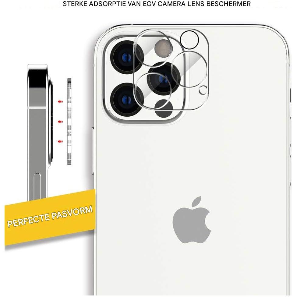 iPhone 12 Pro Max 3+3 Screen Protector Camera Lens Protector – Geschikt voor iPhone 12 Pro Max 6.7 inch – 9H Gehard Glas – Case-Vriendelijke Pasvorm – Inclusief Installatiekit – HD Helderheid – Bescherming Tegen Krassen en Stoten