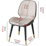 Eetkamerstoel Bruin – Moderne PU Leren Stoel met Metalen Poten – Ergonomische Keukenstoel met Comfortabele Rugleuning – Zachte Zitting met Hoge Dichtheid Schuim – Design Bijzetstoel voor Woonkamer, Keuken, Kantoor of Ontvangstruimte