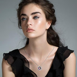 Luxury Circle Pendant Necklace For Women - Made With Volcano Crystal - High Quality - Jewelry - Perfect - Gift