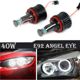 2 Stuks - Ricoy -  BMW Angel Eyes - LED Lampen - Halo Rings -  Geschikt Voor E60 E61 E90 E92 E70 E71 E82 E89 LED Angel Eyes - Upgrade uw Verlichting met Helder Wit Licht