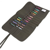 School Pennenzak - 30 Gaten Penseel, Kantoorbenodigdheden Tas Oprolbaar Canvas Penseelhouder Tekenen Pen Aquarel Olieverf Borstel Houder, Ideaal voor het Organiseren en Beschermen van Kunstbenodigdheden