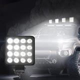 2 stuks – vierkante LED werklamp 4 inch – 48W spotlight – waterdichte mistlamp – 12V 24V werklampen – led rijverlichting – bouwlamp auto – offroad led lamp – led werklicht voor truck boot SUV tractor ATV