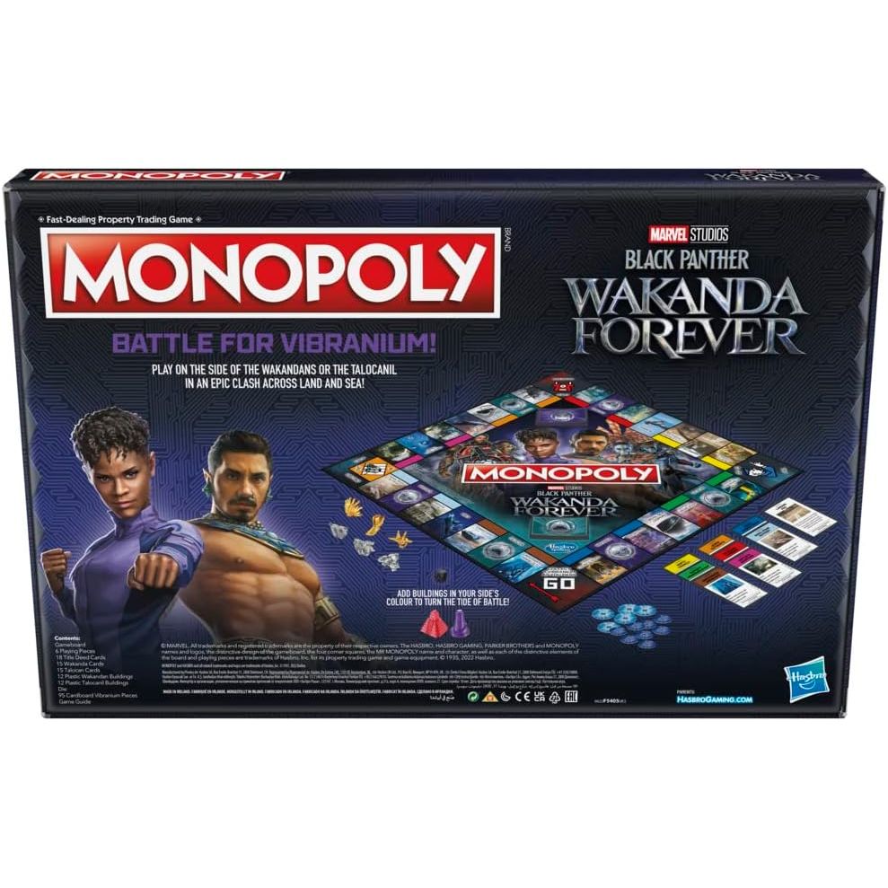 Hasbro Gaming Monopoly: Marvel Studios’ Black Panther – Wakanda Forever Edition Bordspel | Familie- en Kinderspel vanaf 8 Jaar | 2–6 Spelers