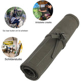 School Pennenzak - 30 Gaten Penseel, Kantoorbenodigdheden Tas Oprolbaar Canvas Penseelhouder Tekenen Pen Aquarel Olieverf Borstel Houder, Ideaal voor het Organiseren en Beschermen van Kunstbenodigdheden