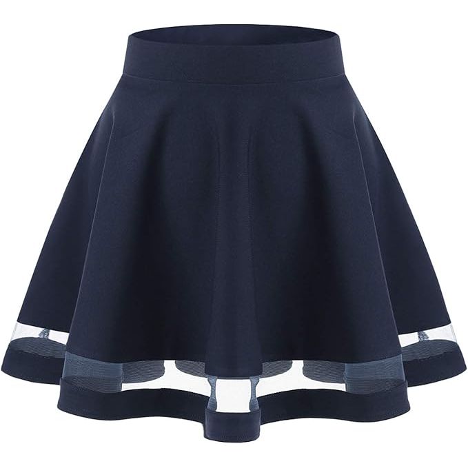 Dames Mini Skaterrok – Maat S – Hoge Taille A-Lijn Rok – Stretchy Effen Plissé Rok Voor Casual Outfits, School, Feest Of Club – Retro Stijl – Verkrijgbaar In Diverse Kleuren En Patronen
