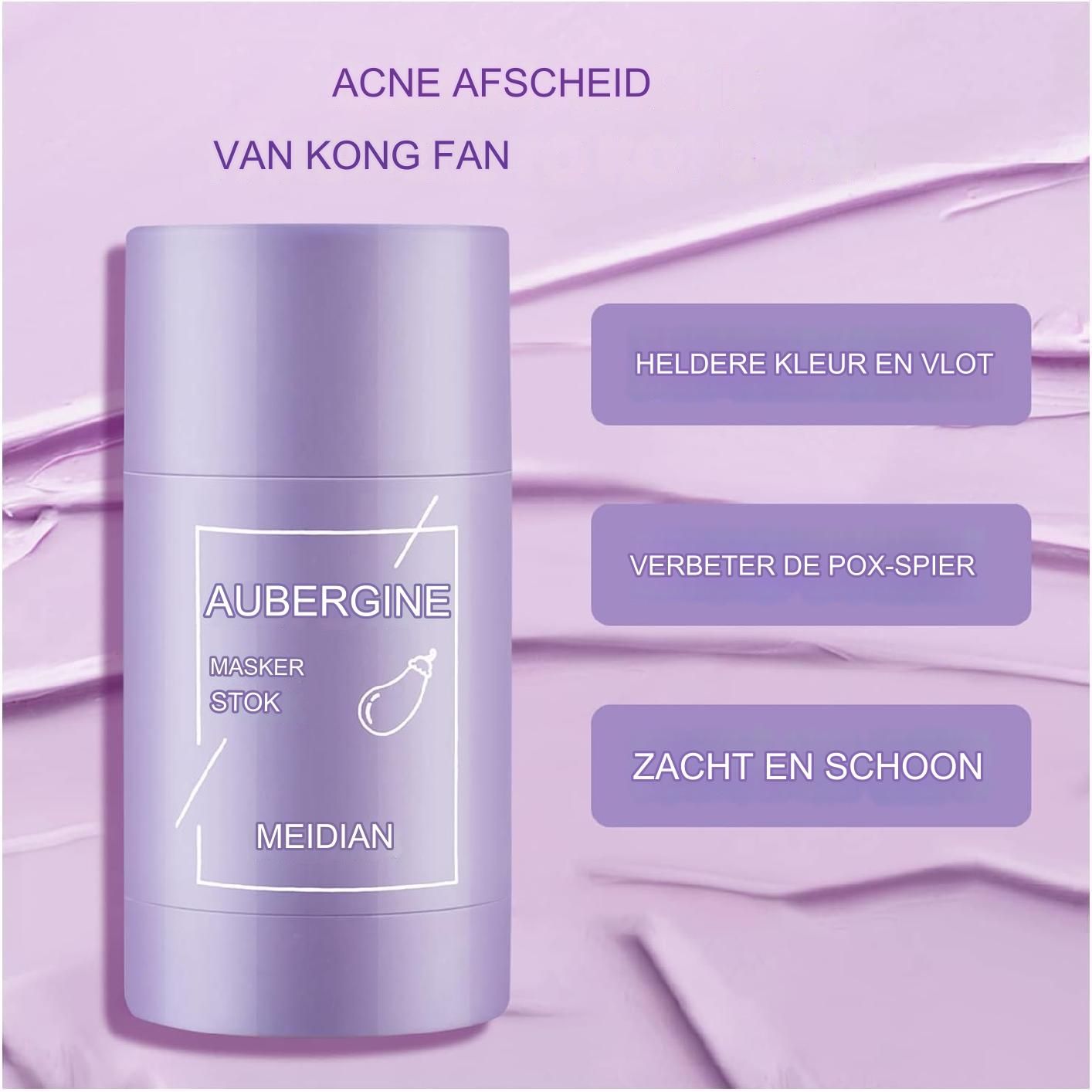 2 Stuk Stickvorm Gezichtsmasker met Groene Thee en Aubergine - Reguleert Overtollige Olie, Diepe Reiniging en Verwijdert Mee-eters