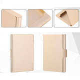 3 Delige Set RVS Visitekaarthouders - Stijlvolle en Robuuste Roestvrijstalen Visitekaarthouders Set – Professionele Uitstraling voor Zakenlieden en Ondernemers – Compacte en Draagbare Business Card Cases in Zwart, Goud, Zilver – Ruimte voor 13 Kaarten