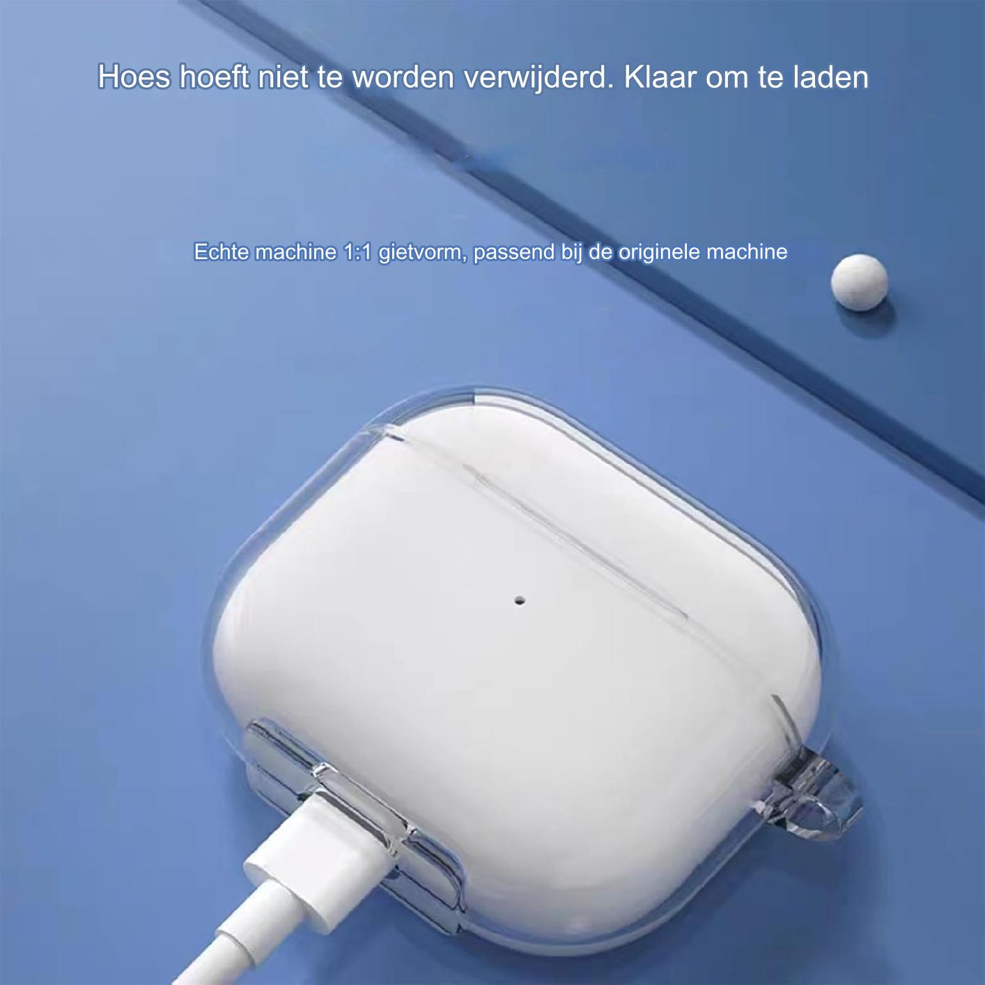 AirPods 3 Beschermhoes - Transparante TPU Case - Geïmporteerde Bayer Siliconen Softshell - 360° Bescherming - Slanke en Lichtgewicht Beschermhoes Voor AirPods 3 - Modern en Stijlvol Ontwerp - Geschikt Voor Draadloos Opladen