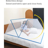 Opvouwbare Draagbare Klamboe voor Volwassenen – 190x100x80cm – Zelfstaand Muskietennet Zonder Bodem – Ademend Polyester Mesh – Anti-Mug & Insectennet voor Binnen, Camping & Reizen – Blauw | Compact & Chemisch Vrij