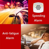 Universele GPS HUD Snelheidsmeter C80 - Groot Digitaal Display - Snelheidsmeter voor Auto's en Vrachtwagens - Met Over Snelheidswaarschuwing en Vermoeidheidsrijden Alarm