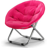 Ronde Opvouwbare Moon Chair – Comfortabele Loungestoel met Armleuningen voor Binnen & Buiten – Ergonomisch Ontwerp, Inklapbare Relaxstoel