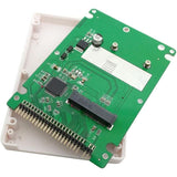 mSATA Mini PCI-E SATA SSD naar 2.5" IDE 44pin Harde Schijf Behuizing - Wit, Geschikt voor Notebook en Laptop