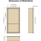 Inbouw Douche Niche 30 x 60 cm – Roestvrijstalen Inbouwnis voor Douchewand – Champagne Goud Wandnis met Dubbele Planken – Waterdichte RVS Opbergvak Zonder Tegels – Anti-Vingerafdruk – Makkelijk te Monteren Inbouwrek