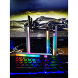 SoundbarRGB ritme lamp muziek visualizer – voice control audio spectrum LED light bar – USB Type C sound control lichtbalk met 32 LED kleuren – desktop auto gaming sfeerverlichting equalizer lamp zwart