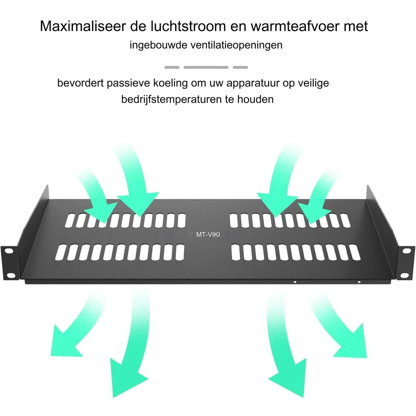 2 Pak Serverrek Plank 10" Diep - Universele Geventileerde Cantilever Lade voor 19" Netwerkapparatuurrek & Kast - Zwart - Stevig & Duurzaam - Optimaal Gebruik van Ruimte - Eenvoudige Installatie - Betrouwbare Ondersteuning - Hoogwaardig Materiaal