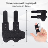 2 Stuks - Vinger Spalken Stabilisator - Verstelbare Vingerbescherming Voor Verstuikingen, Breuken, Artritis en Peesontsteking - Comfortabele Zachte Vingersteun - Ademend en Lichtgewicht Met Aluminium Strip -  Zwart